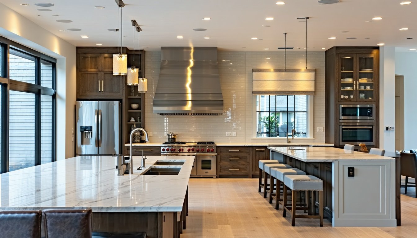 Completed kitchen remodel with modern finishes