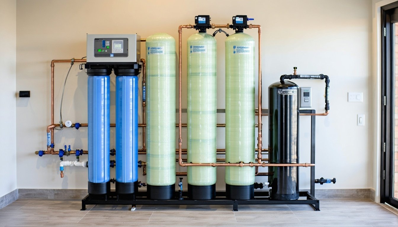 Whole home water filtration system installation